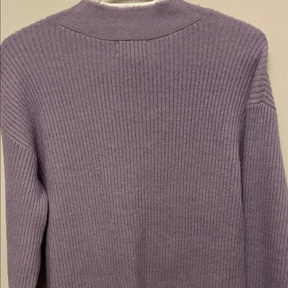 Open Edit Lavender Ribbed Sweater Size Small - Picture 8 of 9
